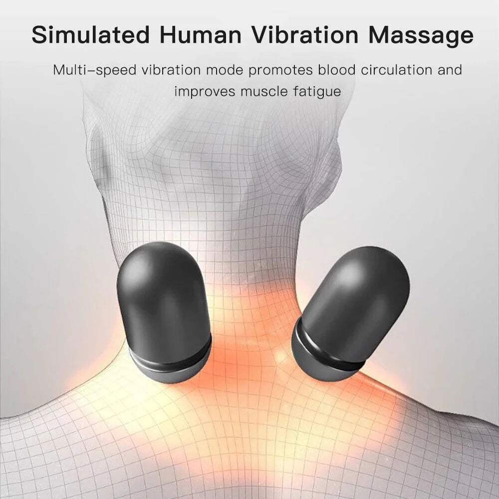 Electric Massager Cervical Pillow Hot Compress Vibration Massage Neck Traction Relax Sleeping Memory Foam Pillow Spine Support ShopOnlyDeal