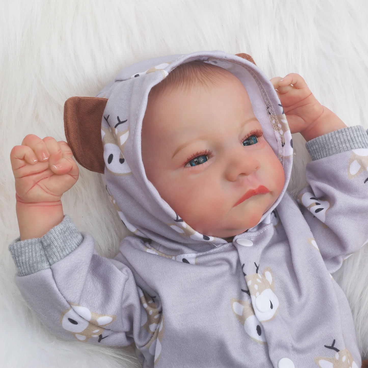 Reborn Baby Dolls Boy - 17 Inch Anatomically Correct Realistic Newborn Doll Eyes Open Baby Real Life Full Vinyl Body ShopOnlyDeal