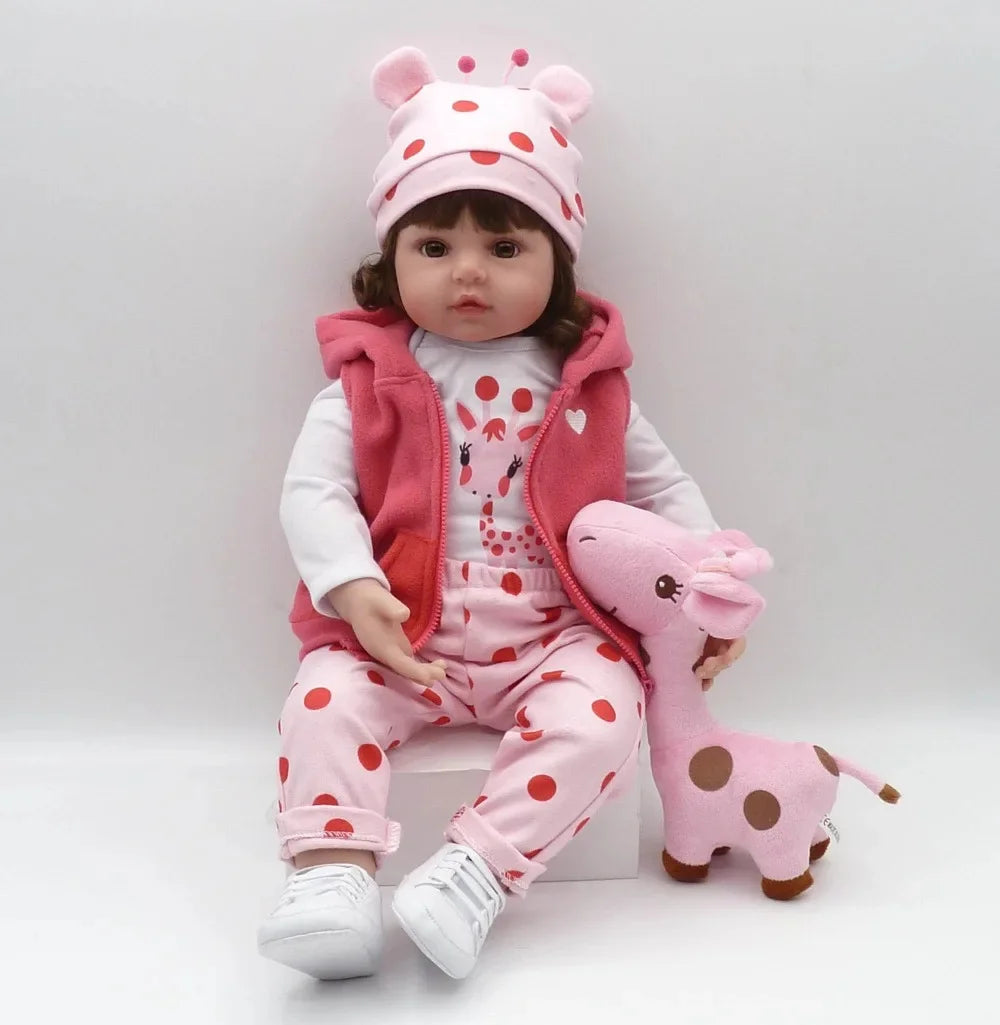 bebe doll reborn toddler 47cm soft silicone reborn baby dolls soft body lifelike menina Christmas surprice girl gifts doll ShopOnlyDeal