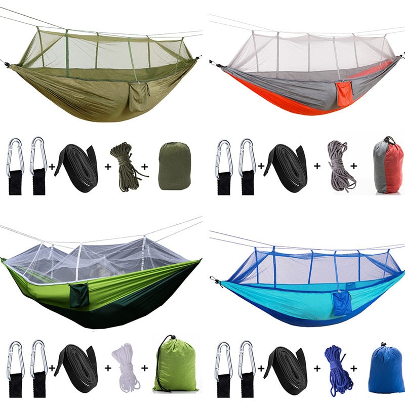 Sleeping Swing with Anti-Mosquito Parachute Cloth: Double 210T Nylon Aerial Camping Tent and Outdoor Mosquito Net Hammock ShopOnlyDeal