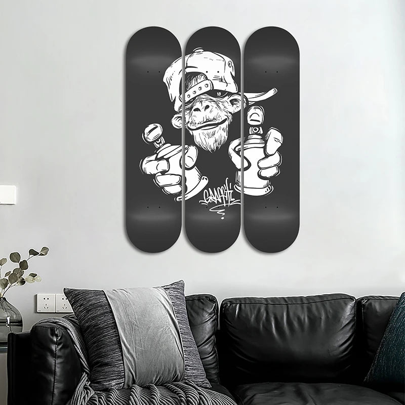 Set of 3pcs Decorative Board Pop Art Skateboard Wall Art 7-layer Maple Decoration Skateboard Furnish and Decorate for Home Decor ShopOnlyDeal