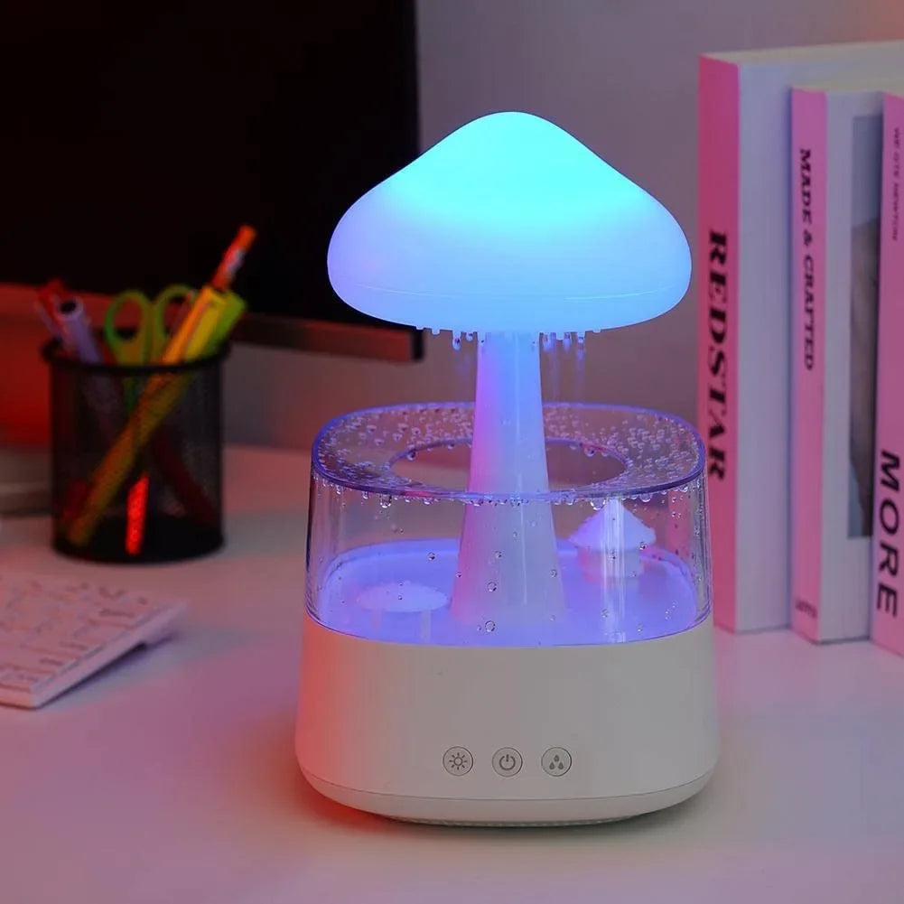 300ML Mushroom Rain Cloud Air Humidifier Colorful Night Light Moisturize Skin Relieve Fatigues for Friends Family Gifts ShopOnlyDeal