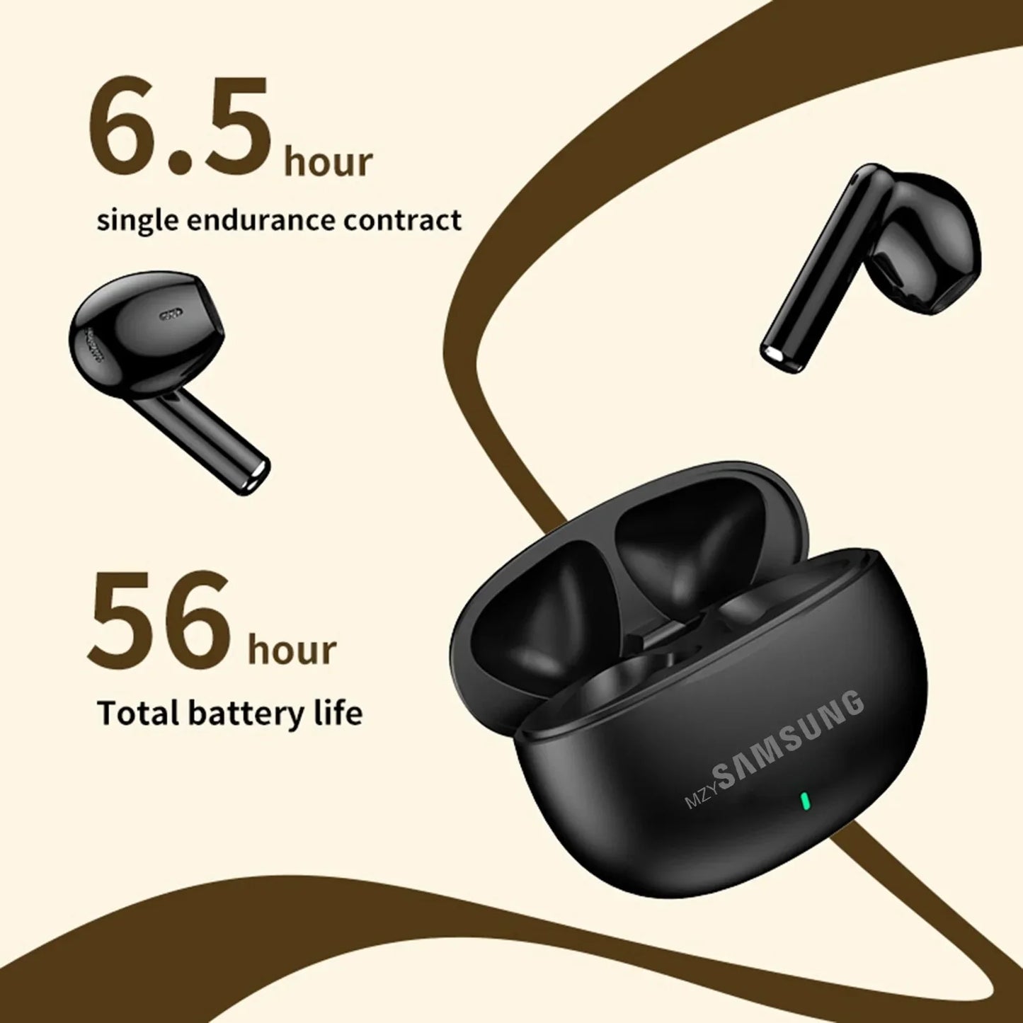 Bluetooth 5.3 Earbuds AP09 | In-Ear Headphones with Mini Charging Case | Waterproof Sport Earphones | TWS True Wireless for Samsung ShopOnlyDeal