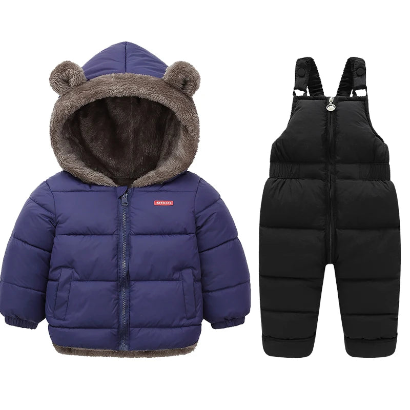 Winter Children Clothing Sets Lamb Fleece Coats + Down Pants Baby Thicken Warm 2Pcs Suit Kids Clothes Boys Girls Fashion Jackets ShopOnlyDeal