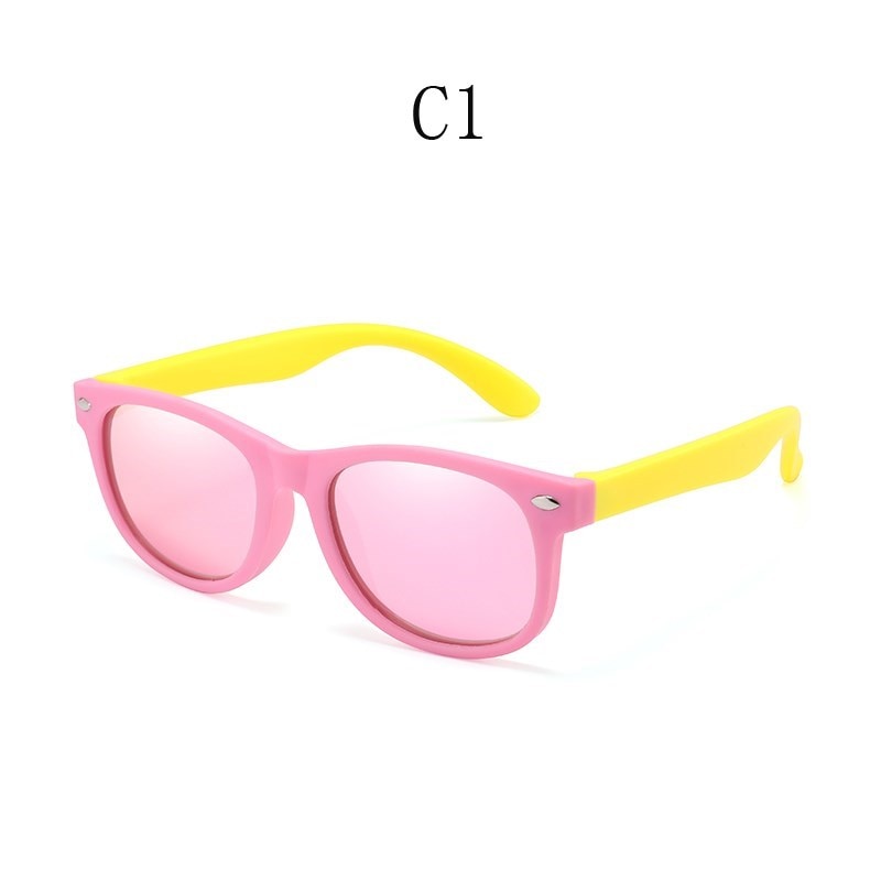 With Case Children UV Polarized Sunglasses Kids Sunglasses Polaroid Sun Glasses for Girls Boys Baby Glasses Retro Eyewear ShopOnlyDeal