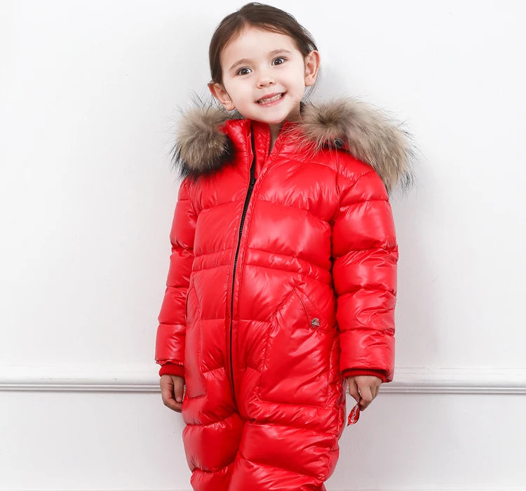 Winter children's one-piece down jacket boys waterproof thickened down jacket girls wash-free warm jacket 2-6 years old ShopOnlyDeal