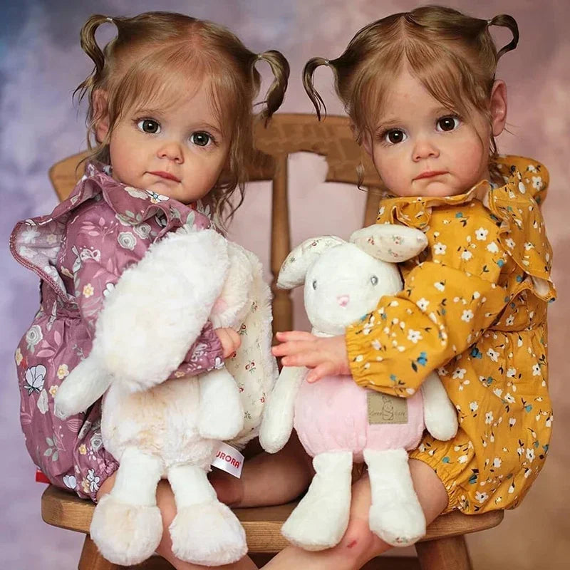 60CM Newborn Handmade 3D Skin High Quality Reborn Toddler Maggie Detailed Lifelike Hand-rooted hair Collectible Art Doll ShopOnlyDeal