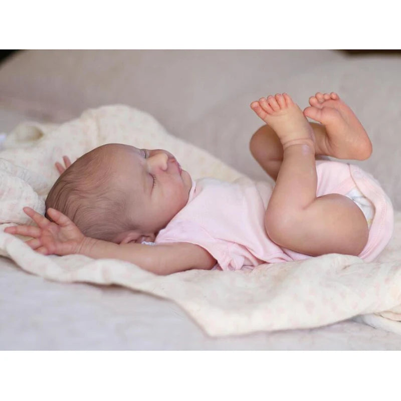 19Inch Laura Reborn Dolls Soft Cuddly Sleeping Baby Lifelike 3D Painted Skin Many Details Veins Reborn Baby Dolls muñecas bebes ShopOnlyDeal