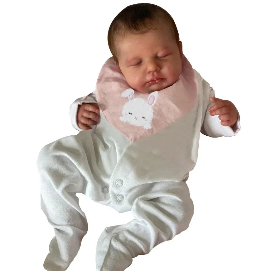 49CM Cuddly Full Body Silicone Viny Loulou Bebe Reborn with Rooted Hair Handmade Lifelike Realistic Reborn Baby Doll ShopOnlyDeal