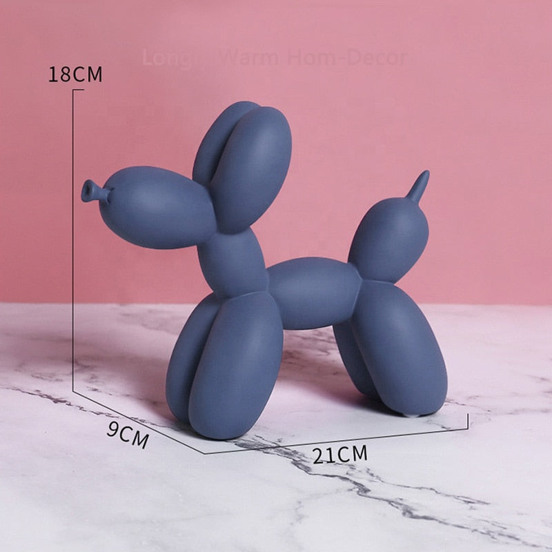 Nordic Creative Cute Resin Balloon Dog Statue Home Decor Animal Figurine Ornaments Living Room Bedroom TV Cabinet Decoration ShopOnlyDeal