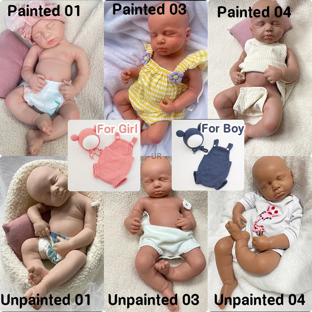 Full Body Silicone Reborn Baby Girl Loulou 20Inch 1:1 Lifelike Silicone Bebe Washable Newborn Dolls for Kids Teaching ShopOnlyDeal