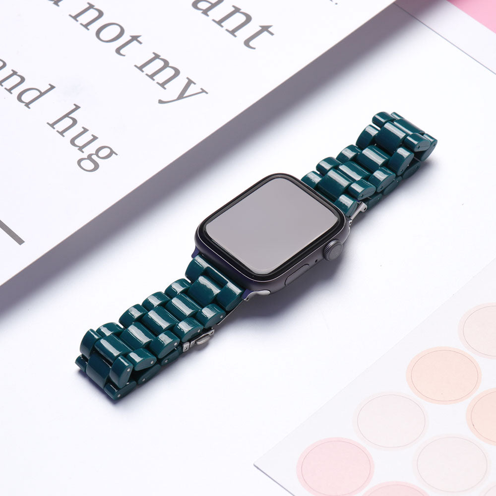 Pink Resin Watch strap for apple watch 40mm band 42 38mm correa candy steel for iwatch series 8 7 6 SE 5 4 40mm 41MM 45MM 49MM Ultra Black ShopOnlyDeal