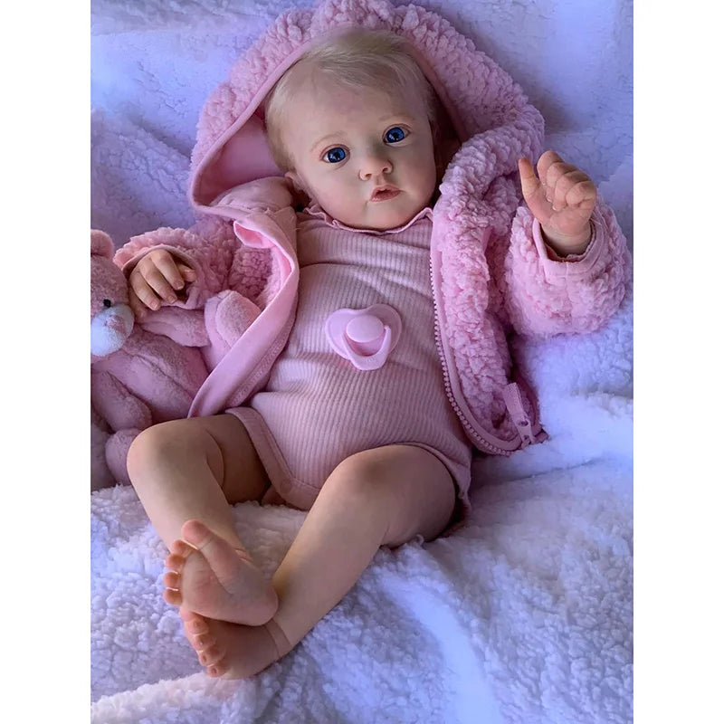 60CM Ayana Reborn Toddler Newborn Doll Reborn Baby Doll Lifelike Soft Touch 3D Skin Art Doll with Hand Root Hair ShopOnlyDeal