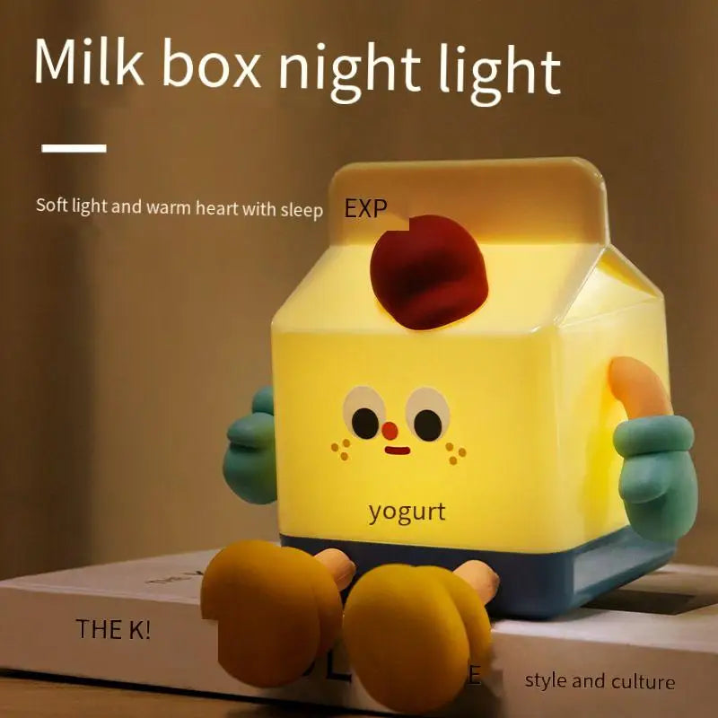 Explosions milk box nightlight cartoon cute mobile phone bracket charging birthday gift creative gifts night light ShopOnlyDeal