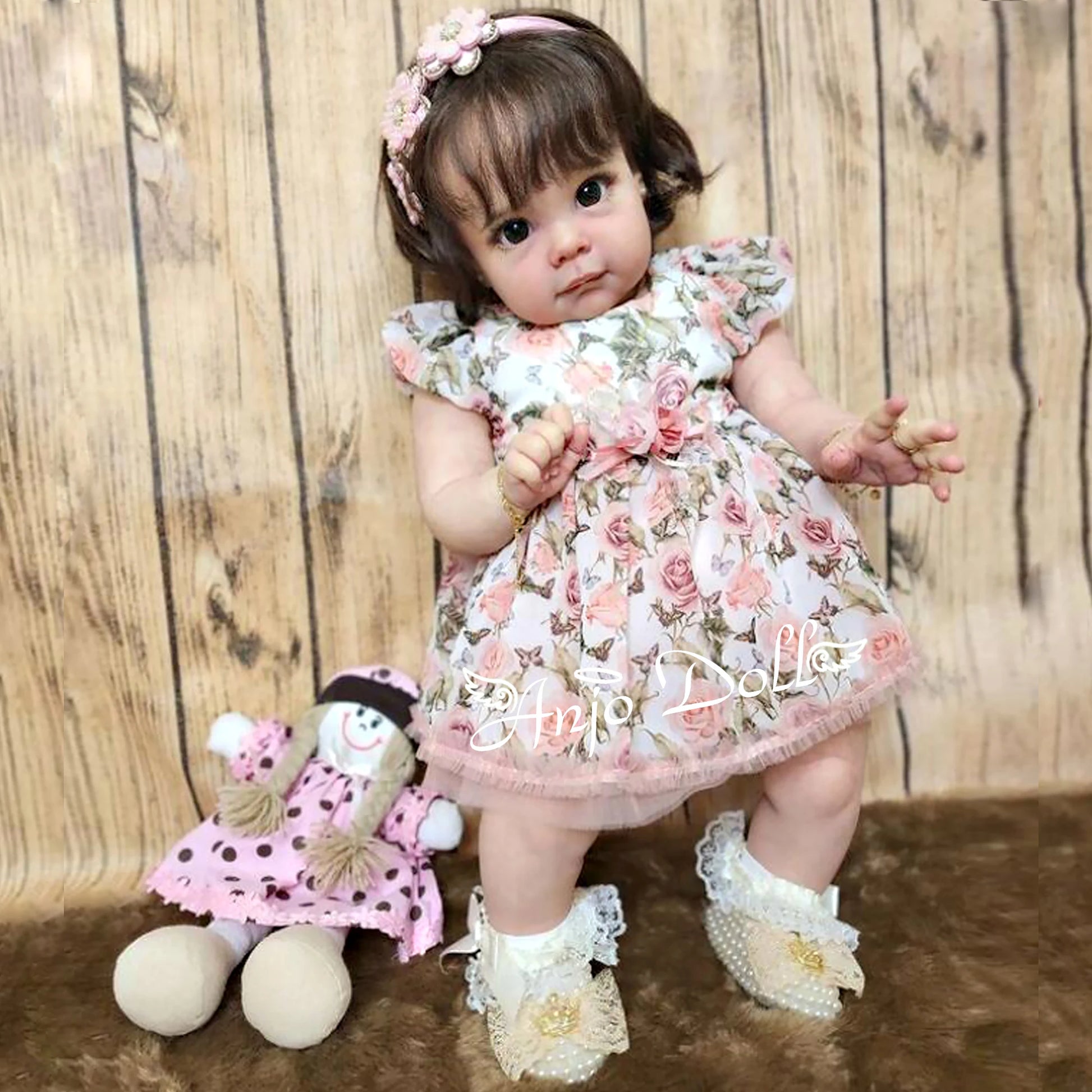 22" Maggie Bebê Reborn Dolls Painted Cute Reborn Baby Dolls With Rooted Hair Doll Toys Muñecas Para Niñas ShopOnlyDeal