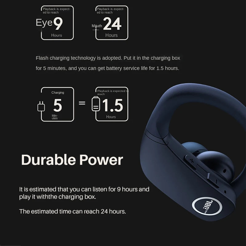 MZYJBL Z9 True Wireless Bluetooth Sports Headset | Waterproof Ear-Hooks Headphones | High-Quality HD Call Earbuds ShopOnlyDeal