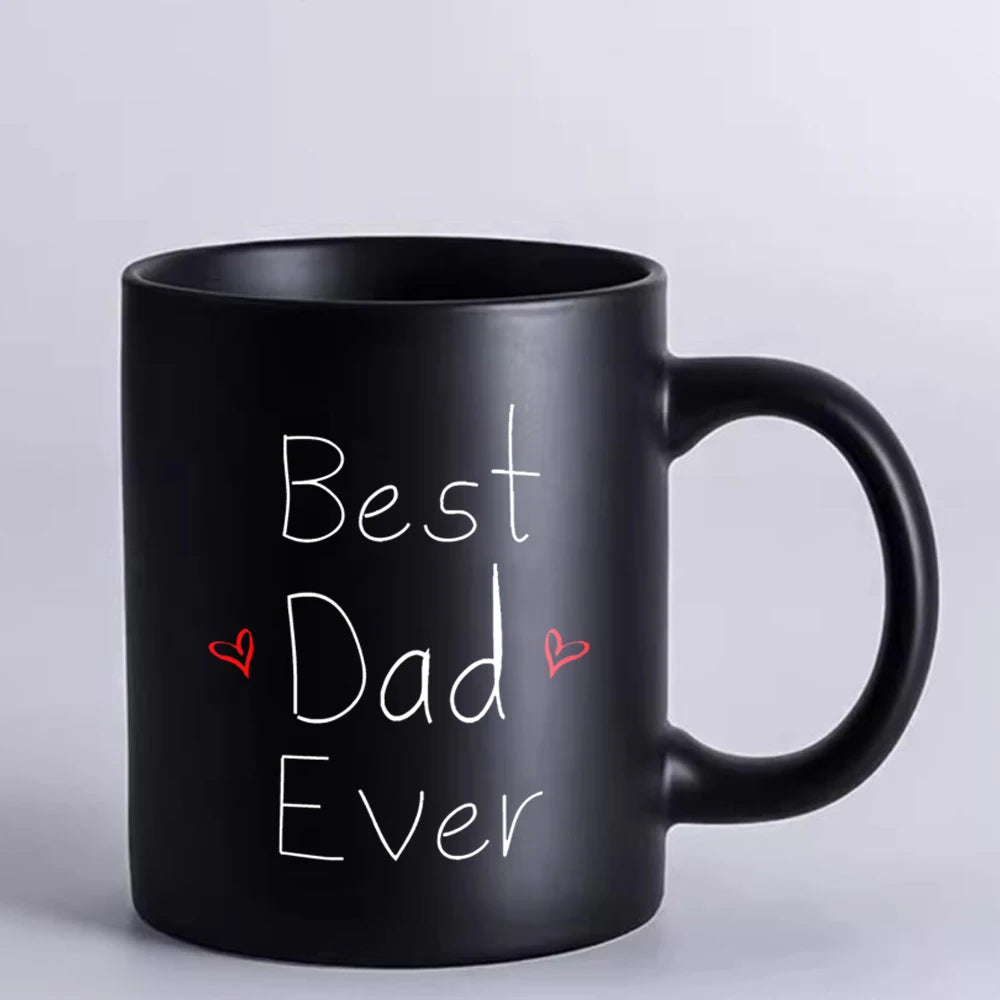 Best dad ever 11oz Black Ceramic Coffee Mug father day gift cup papa home tea mug ShopOnlyDeal