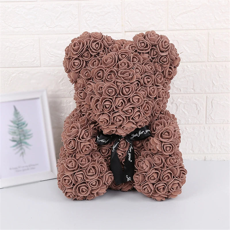 Rose Bear with LED Lights | Artificial Flowers DIY Bear Rose | Valentine's Day, Mother's Day, Birthday, Wedding Gifts ShopOnlyDeal