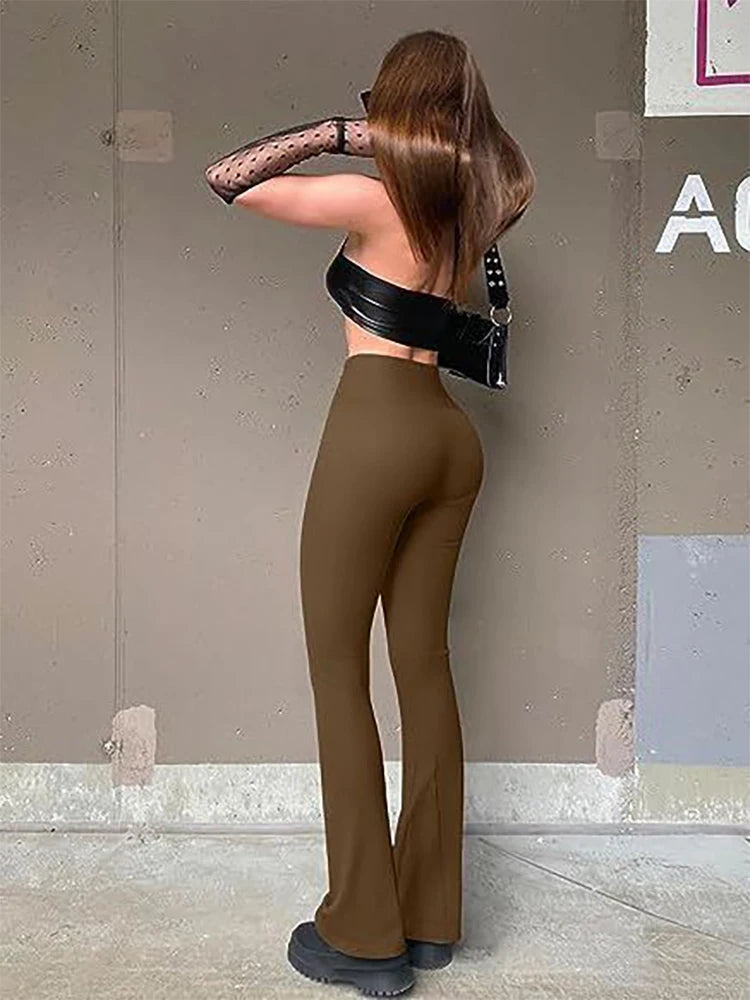 Yoga Flared Pants | Abdominal Tightening Buttocks Lifting | Solid Color Design | Simplicity Fashion Casual New Yoga Flared Pants ShopOnlyDeal