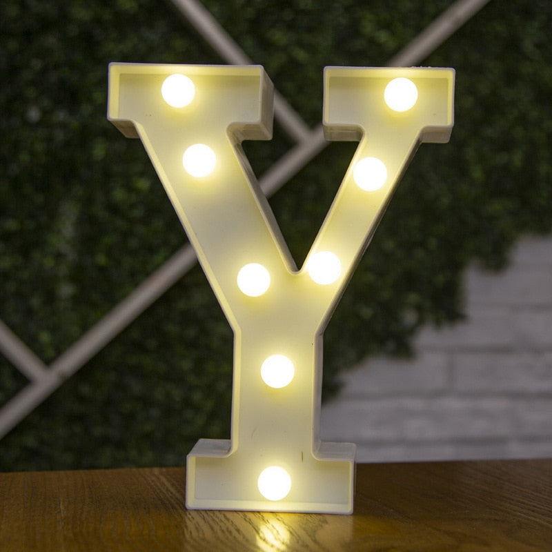 Decorative Letters Alphabet Letter LED Lights Luminous Number Lamp Decoration Battery Night Light Party Baby Bedroom Decoration ShopOnlyDeal