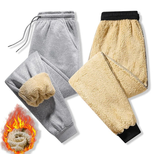 Plush Sherpa Autumn And Winter Sweatpants Warm And Thickened Loose Leggings Sports Casual Trousers For Men ShopOnlyDeal