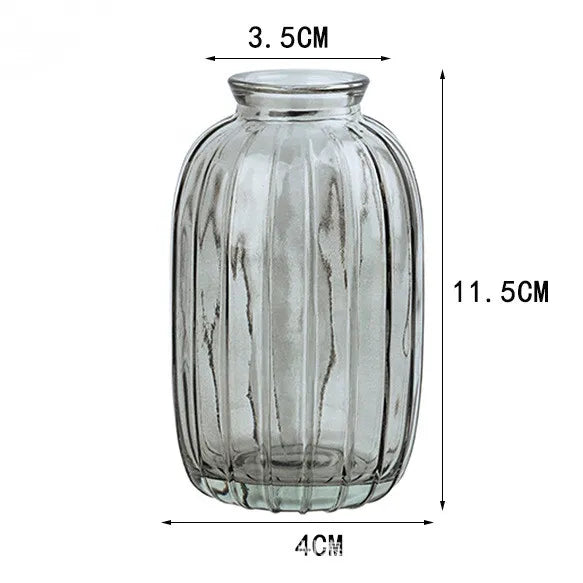 Mini Simple Stained Glass Vase Home Decoration Ornament Aromatherapy Bottle Hydroponic Flower Arrangement Glass Vase ShopOnlyDeal