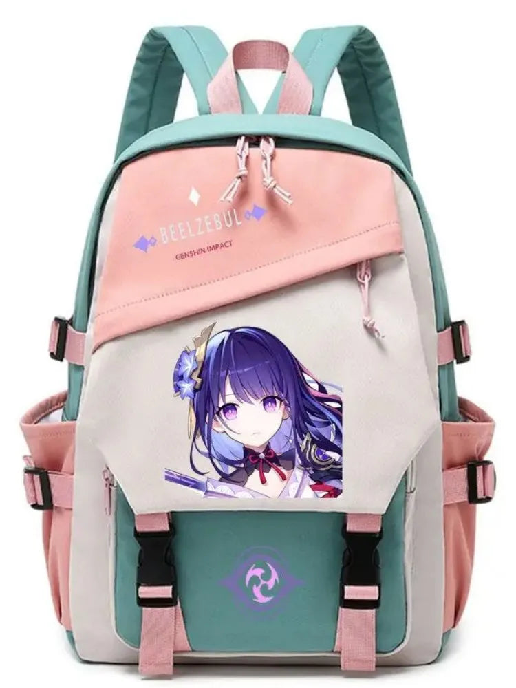 Genshin Impact Anime Cosplay Backpack | Beelzebul, Ayaka, Xiao Themed School Bag | Bookbag Travel Rucksack | Outdoor Gifts for Boys & Girls ShopOnlyDeal