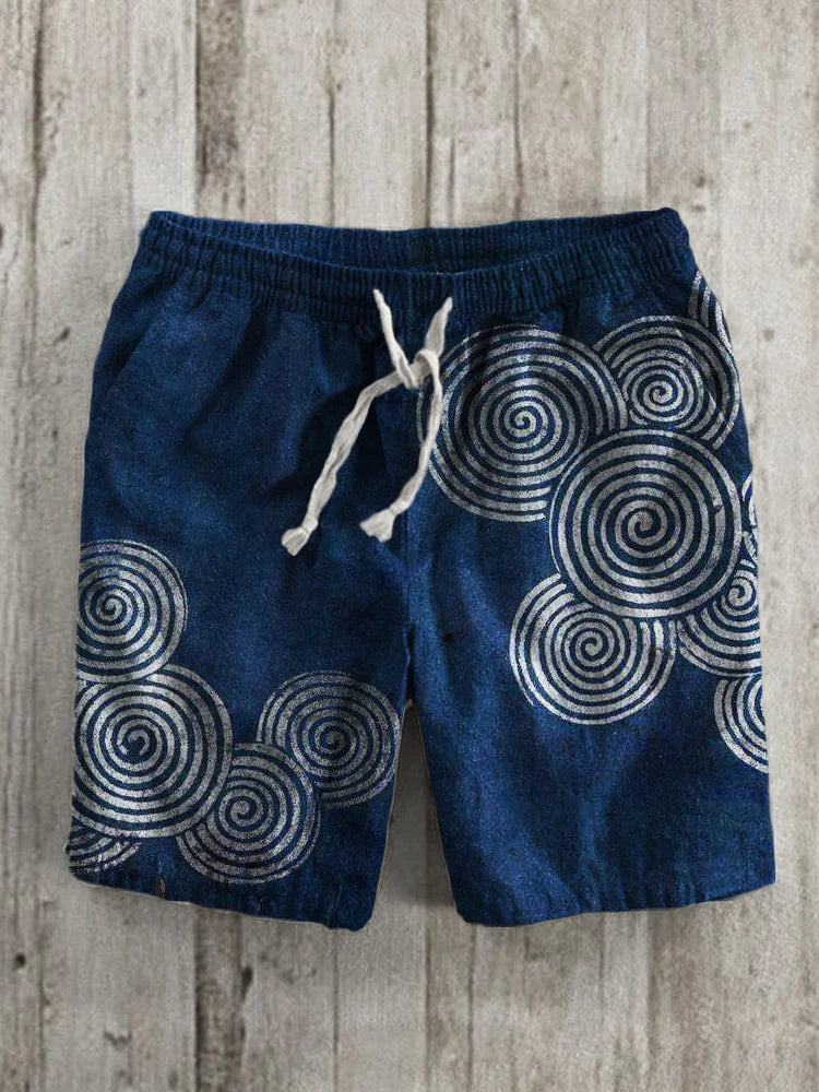 2024 Summer Popular 3D Digital Printed Bamboo Hemp Casual Shorts | Beach Vacation | Summer Trendy Beach 3D Printed Extra Large Shorts ShopOnlyDeal