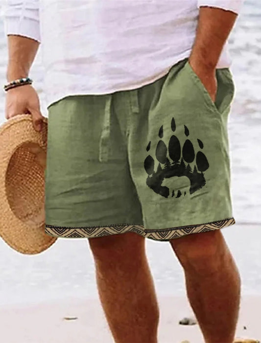 2024 New Men's Retro Bear Paw 3D Printed Shorts | Summer Breathable Retro Fitness Street Shorts | Ropa Hombre ShopOnlyDeal