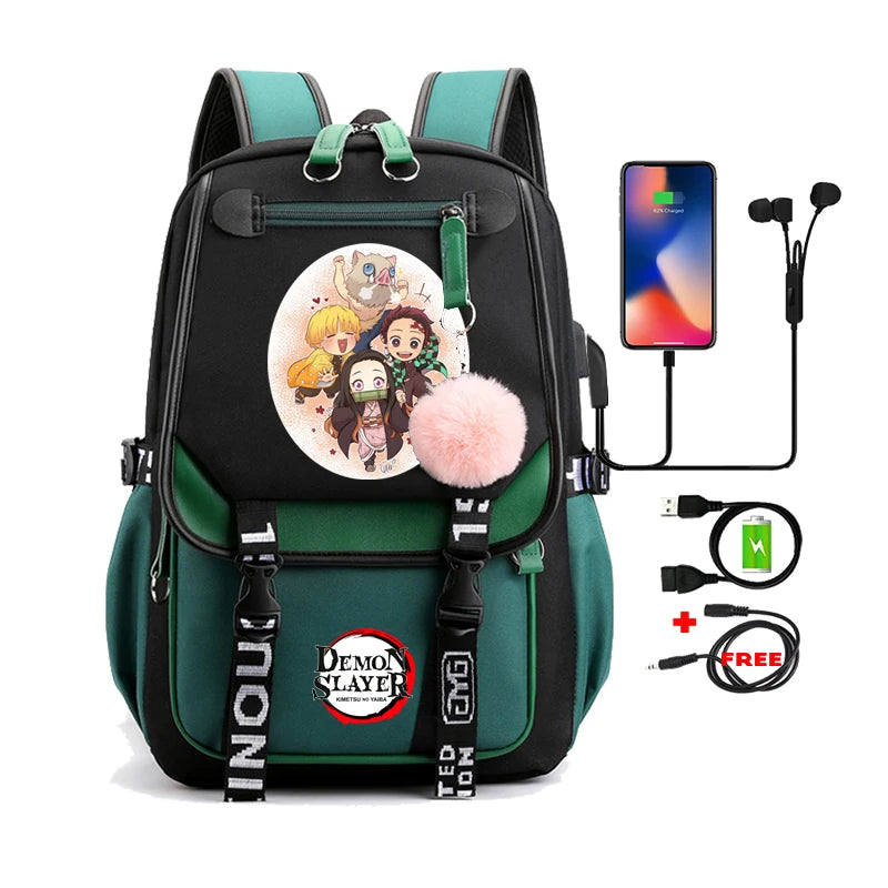 Anime Adults Large Capacity Backpack Bags Demon Slayer Nezuko Kawaii Cartoon School Bag forManga To Travel Daily Girls Bookbags ShopOnlyDeal