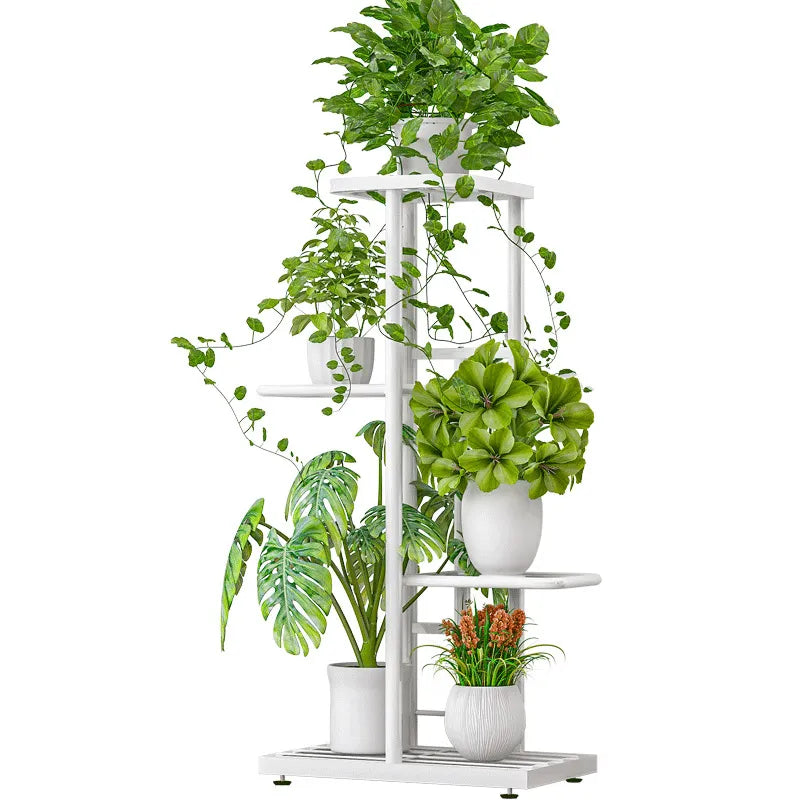 4 Tier 5 Potted Plant Stand Metal Flower Pot Holder Storage Rack Flower Display Stand for Indoor Garden Decor  Flowerpot Shelf ShopOnlyDeal