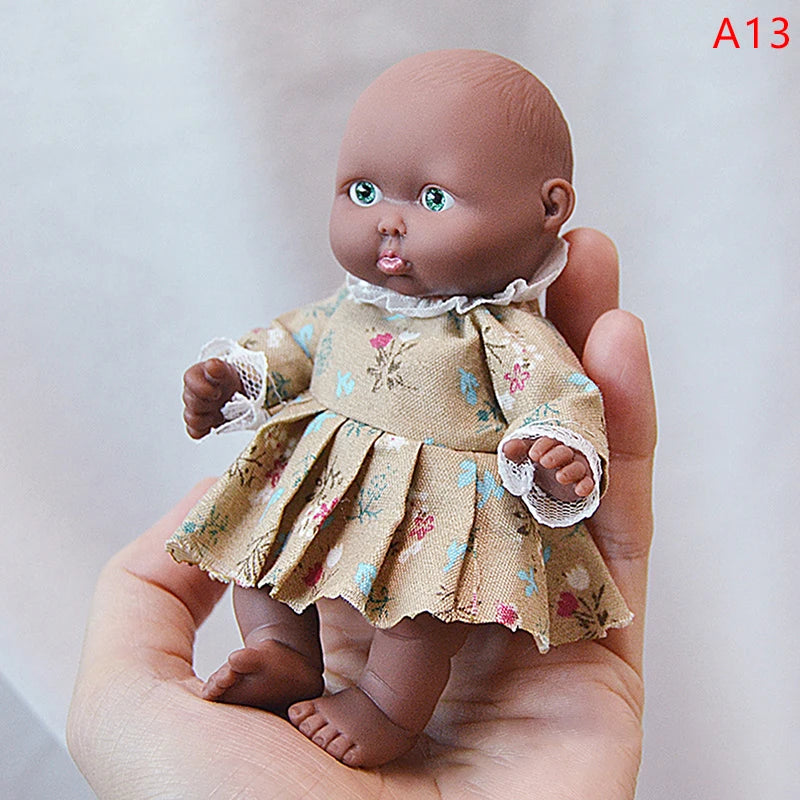 Reborn Dolls Baby Reborn Silicone Reborn Baby Doll 12cm Palm Dolls Pajamas Dress Simulation Baby Reborn Baby Doll Toys ShopOnlyDeal