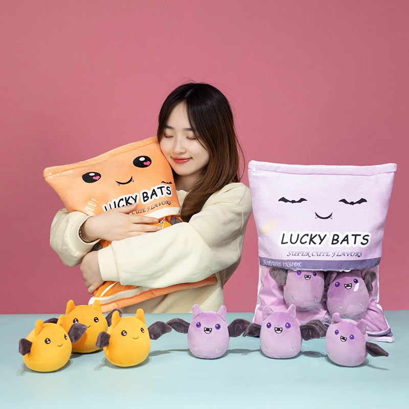 5pcs/lots Creative Bat Plush Toys Bat Snack Plush pumpkin bat doll Pillow Stuffed kawaii Dark Elf Cute Bat Toys for Children Kid ShopOnlyDeal