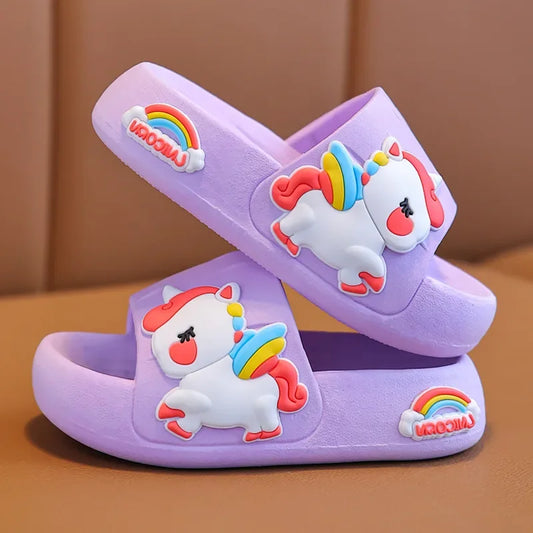 Cartoon Kid Slippers 2024 | Summer Anti-Slip Boy Home Slippers | Girl Animal Sandals | Cost-Effective Cute Flip Flops ShopOnlyDeal