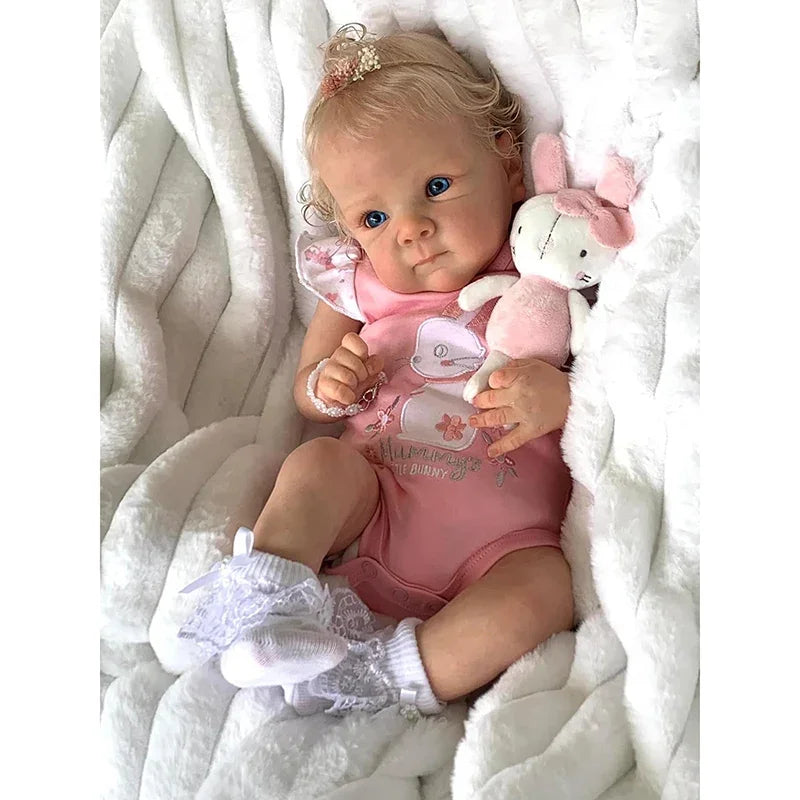 45cm Bebe Reborn Doll Bettie Cute Newborn Baby Doll Lifelike Soft Cuddly Baby Multiple Layers Paint 3D Skin with Visible Veins ShopOnlyDeal