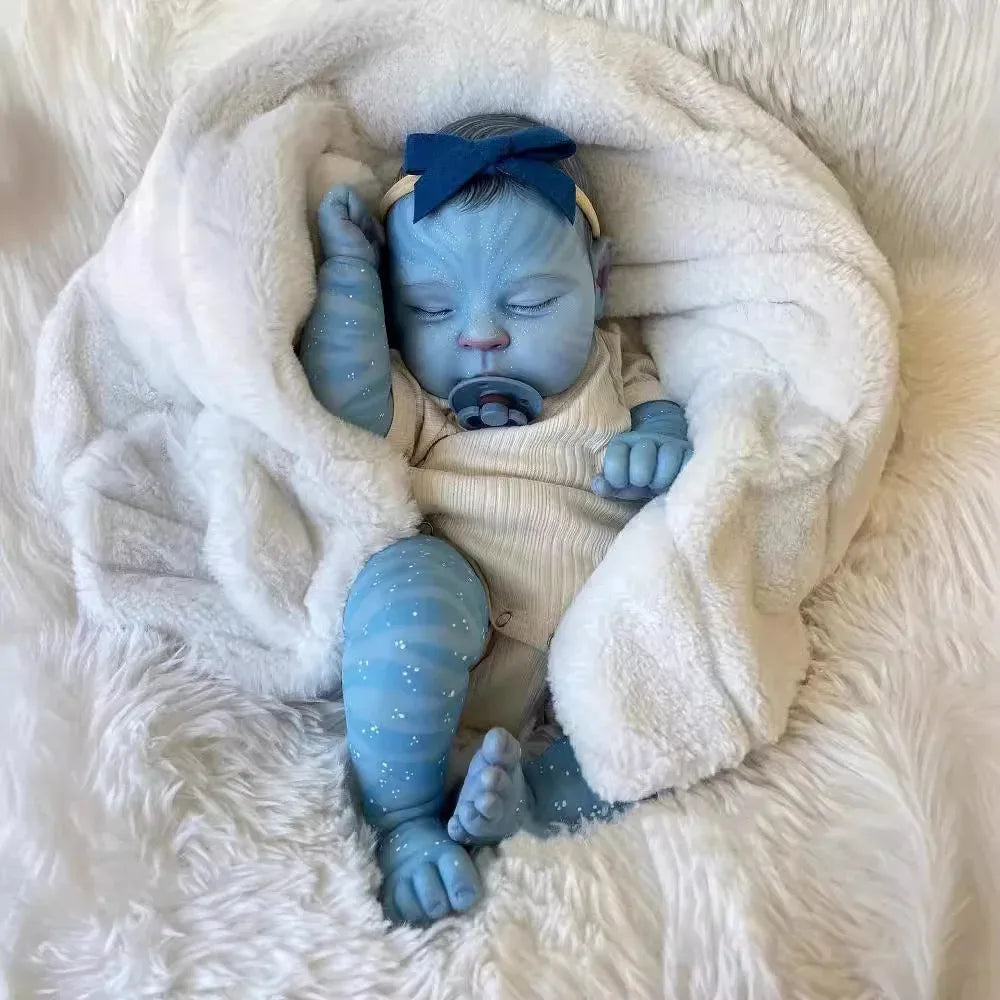 19inch Reborn baby doll peaches Avatar Newborn Baby Size Bebe Reborn Dolls Handmade 3D Skin Tone with Visible Veins Real Picture ShopOnlyDeal