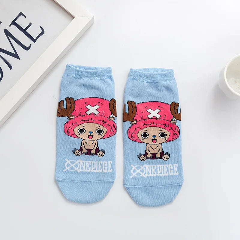 Anime One Piece Luffy Chopper Short Socks | Happy Women Students Cotton Socks | Cartoon Colorful Thin Socks | Creative Ladies Spring ShopOnlyDeal