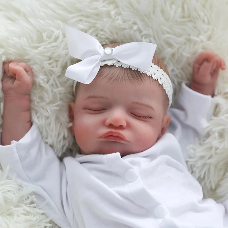 48CM Reborn Baby Doll Rosalie Handmade Genesis Paint 3D Skin with Details Veins Sleeping Baby Girl Doll muñeca reborn bebe ShopOnlyDeal