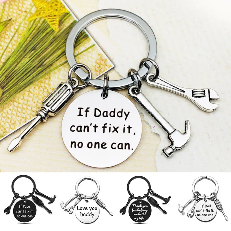 New Father's Day Gifts Keychains | Pendant Metal Dad Tool Hammer Screwdriver Wrench Key Chain Rings | Father Party Gift Keyrings ShopOnlyDeal