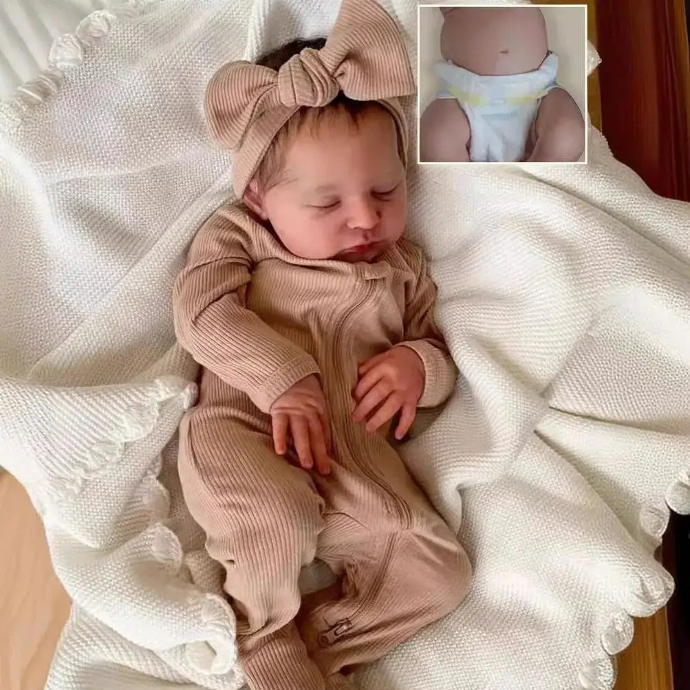 19inch Reborn Laura Doll 49CM Full Silicone Vinyl Boy Girl Baby Doll Sleeping Newborn Bebe 3D Skin Can Bathe Toys Gift ShopOnlyDeal