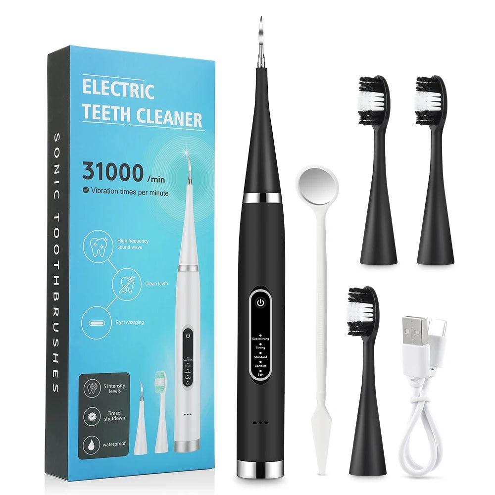 Electric Teeth Whitening Dental Calculus Scaler Plaque Coffee Stain Tartar Removal High Frequency Sonic Toothbrush Teeth Cleaner ShopOnlyDeal