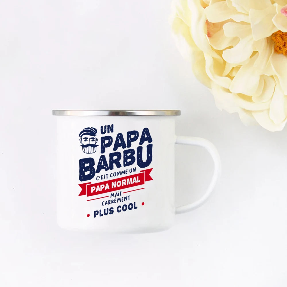 Papa Definition Father's Day Mug Gift From Son or Daughter Enamel Camp Mug Birthday Gift Idea Daddy Camper Travel Cups ShopOnlyDeal