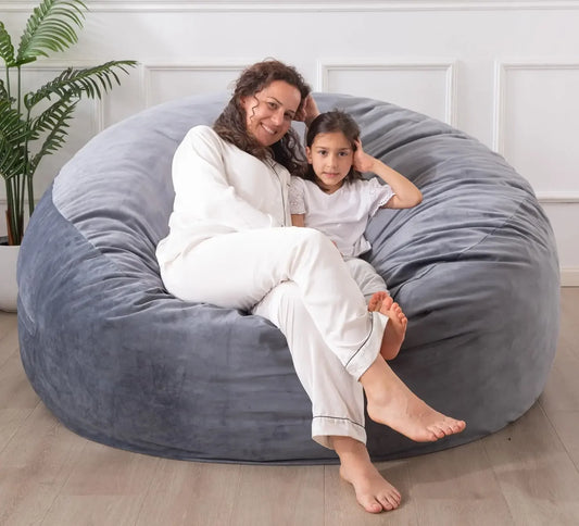 X-Large Bean Bag Chair: 5 ft Memory Foam Bean Bag Chairs for Adults with Filling,Adult/Kids Bean Bag Chair with ShopOnlyDeal