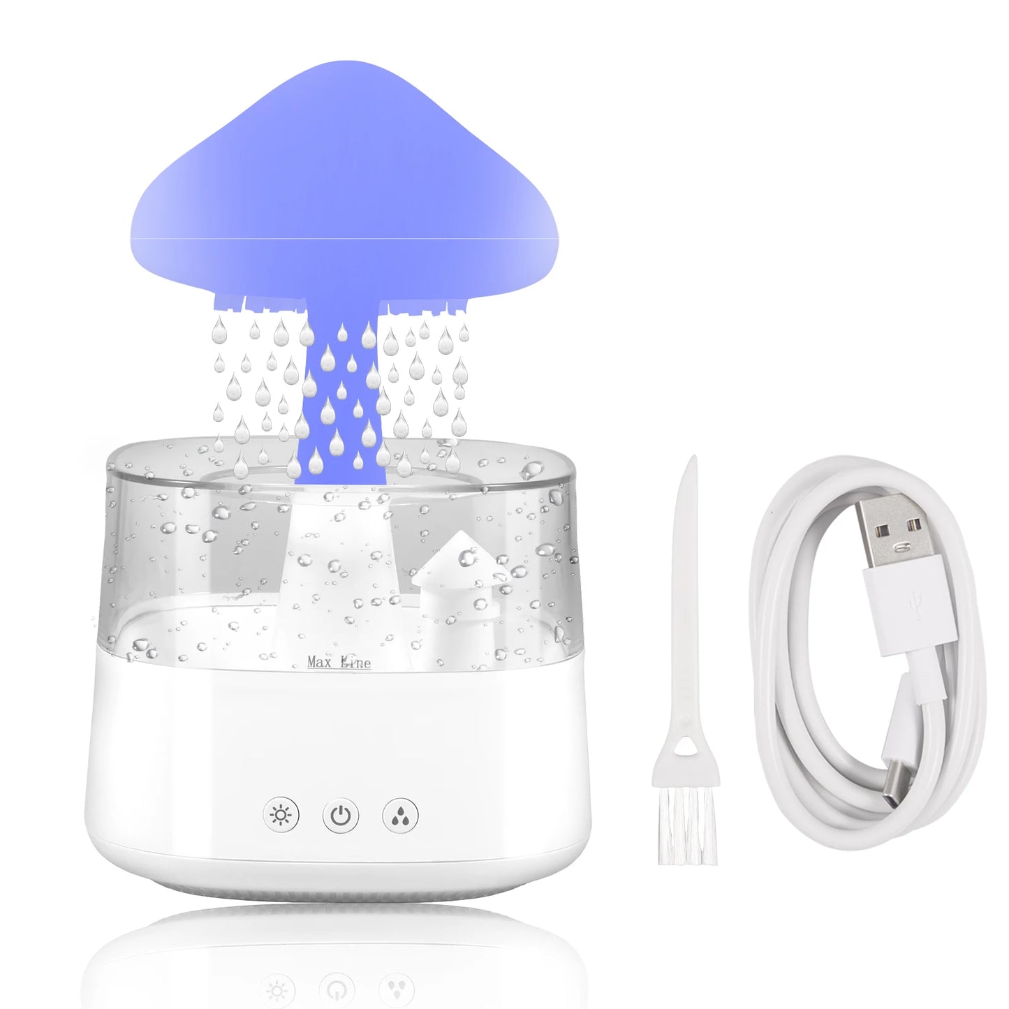 300/450ml 7 Colours Lights Cloud Rain Humidifier Raindrop Humidifier Multifunctional Aroma Diffuser Humidifier for Desk Bedside ShopOnlyDeal