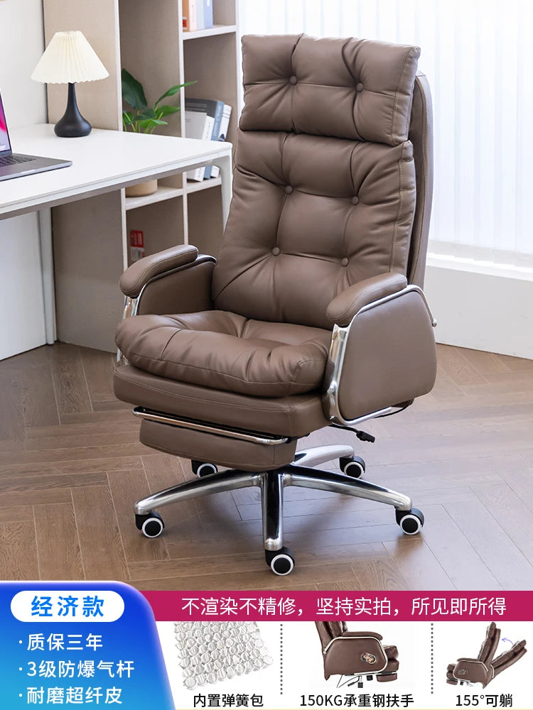 Leather Vanity Office Chair | Portable Modern Makeup Throne | Luxury Conference Office Chair | Comfortable Mobilya Home Furniture ShopOnlyDeal