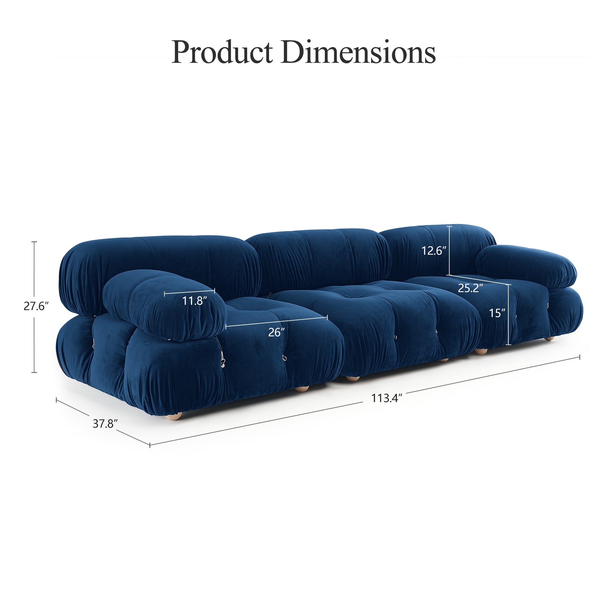 Create the Ultimate Family Living Room Retreat with our Suede Module Sofa Sectional Couches - Furniture Combination Block Modular Leisure Cloud Sofas Set for Comfy and Stylish Relaxation! ShopOnlyDeal