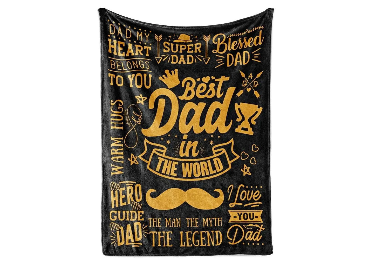 Dad Blanket | The Best Dad Throw Blanket | Soft and Warm Gift for Father, Daddy, Papa, Pappy, Grandpa | Perfect for Father’s Day, Birthday, Christmas ShopOnlyDeal