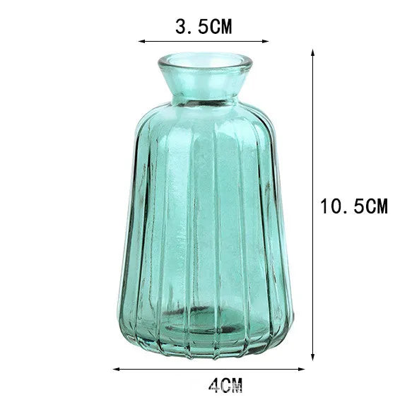 Mini Simple Stained Glass Vase Home Decoration Ornament Aromatherapy Bottle Hydroponic Flower Arrangement Glass Vase ShopOnlyDeal