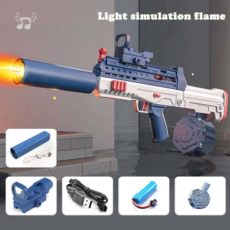 New Water Gun Electric LED Spurt Fire QBZ95 Pistol Shooting Toy Full Automatic Summer Water Beach Toy For Kids Boys Girls Adults ShopOnlyDeal