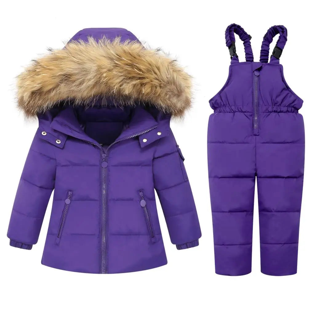 2024 Winter Children Clothes Set -30 Degree Down Jacket For Girls Baby Boy Jumpsuit Kids Overalls Boys Outerwear Coat ShopOnlyDeal